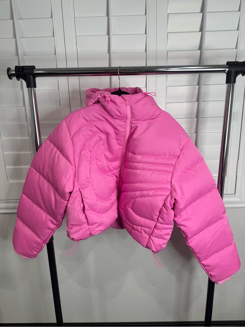 Womens Pink Nike Puffer Jacket with Hood